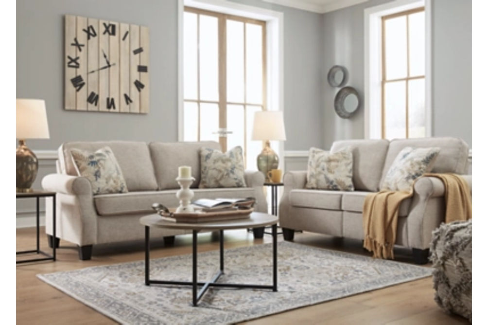 Signature Design by Ashley Alessio Sofa and Loveseat-Beige