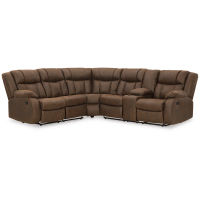 Signature Design by Ashley Trail Boys 2-Piece Reclining Sectional-Walnut