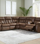 Signature Design by Ashley Trail Boys 2-Piece Reclining Sectional-Walnut