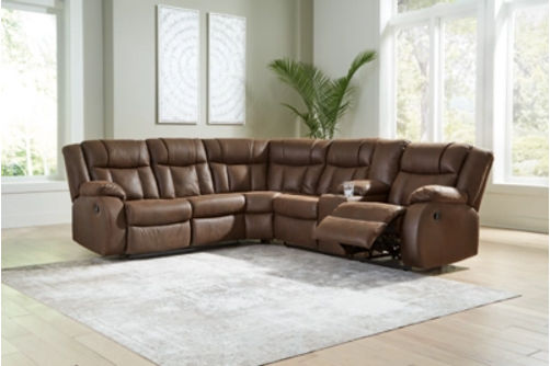 Signature Design by Ashley Trail Boys 2-Piece Reclining Sectional-Walnut