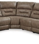 Signature Design by Ashley Ravenel 4-Piece Power Reclining Sectional-Fossil