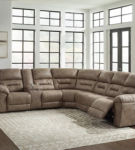 Signature Design by Ashley Ravenel 4-Piece Power Reclining Sectional-Fossil