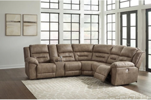 Signature Design by Ashley Ravenel 3-Piece Power Reclining Sectional-Fossil