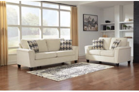 Signature Design by Ashley Abinger Sofa and Loveseat-Natural