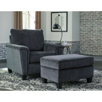 Signature Design by Ashley Abinger Chair and Ottoman-Smoke