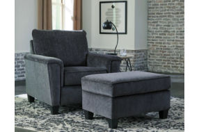 Signature Design by Ashley Abinger Chair and Ottoman-Smoke