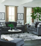 Signature Design by Ashley Abinger Sofa, Loveseat, Chair and Ottoman-Smoke