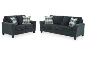 Signature Design by Ashley Abinger Sofa and Loveseat-Smoke