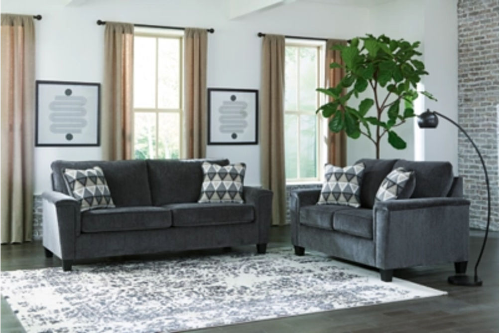 Signature Design by Ashley Abinger Sofa and Loveseat-Smoke