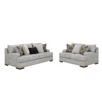 Benchcraft Mercado Sofa and Loveseat-Pewter