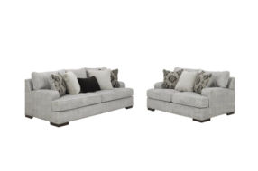 Benchcraft Mercado Sofa and Loveseat-Pewter