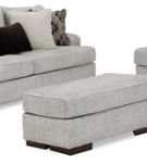 Benchcraft Mercado Sofa, Oversized Chair and Ottoman-Pewter