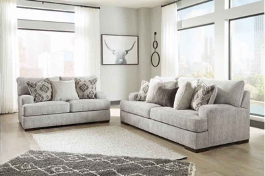 Benchcraft Mercado Sofa and Loveseat-Pewter