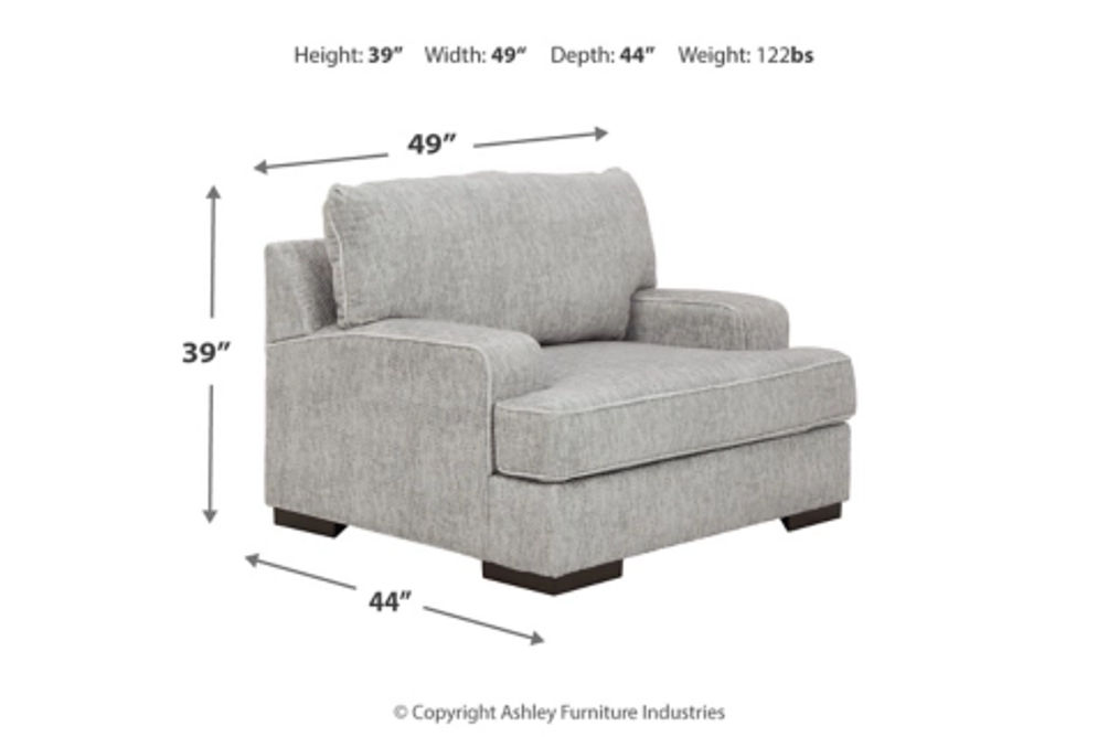 Benchcraft Mercado Sofa, Oversized Chair and Ottoman-Pewter
