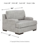 Benchcraft Mercado Sofa, Oversized Chair and Ottoman-Pewter