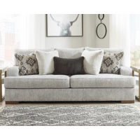 Benchcraft Mercado Sofa, Oversized Chair and Ottoman-Pewter