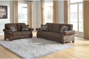 Benchcraft Miltonwood Sofa and Loveseat-Teak