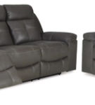 Signature Design by Ashley Jesolo Reclining Sofa and Recliner-Dark Gray