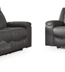 Signature Design by Ashley Jesolo Reclining Sofa and Loveseat-Dark Gray