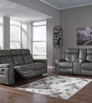 Signature Design by Ashley Jesolo Reclining Sofa and Loveseat-Dark Gray