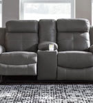 Signature Design by Ashley Jesolo Reclining Sofa and Loveseat-Dark Gray