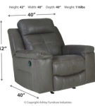 Signature Design by Ashley Jesolo Reclining Sofa and Recliner-Dark Gray