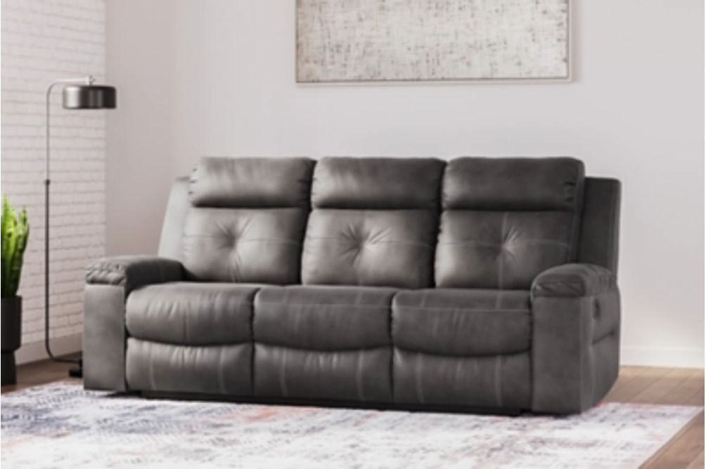 Signature Design by Ashley Jesolo Reclining Sofa and Recliner-Dark Gray