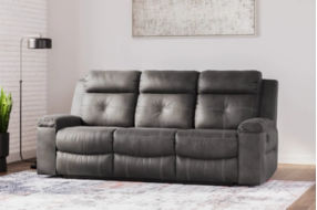 Signature Design by Ashley Jesolo Reclining Sofa and Recliner-Dark Gray