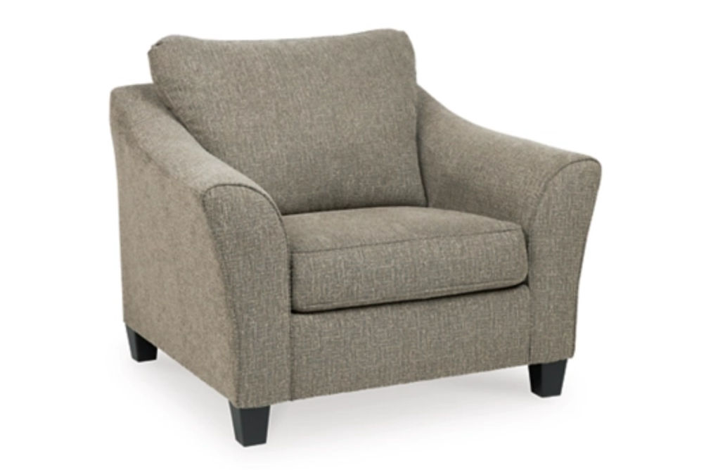 Benchcraft Barnesley Oversized Chair and Ottoman-Platinum