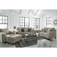 Benchcraft Barnesley Sofa, Loveseat, Oversized Chair and Ottoman-Platinum