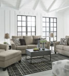 Benchcraft Barnesley Sofa, Loveseat, Oversized Chair and Ottoman-Platinum