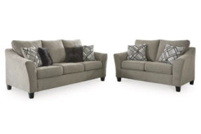 Benchcraft Barnesley Sofa and Loveseat-Platinum