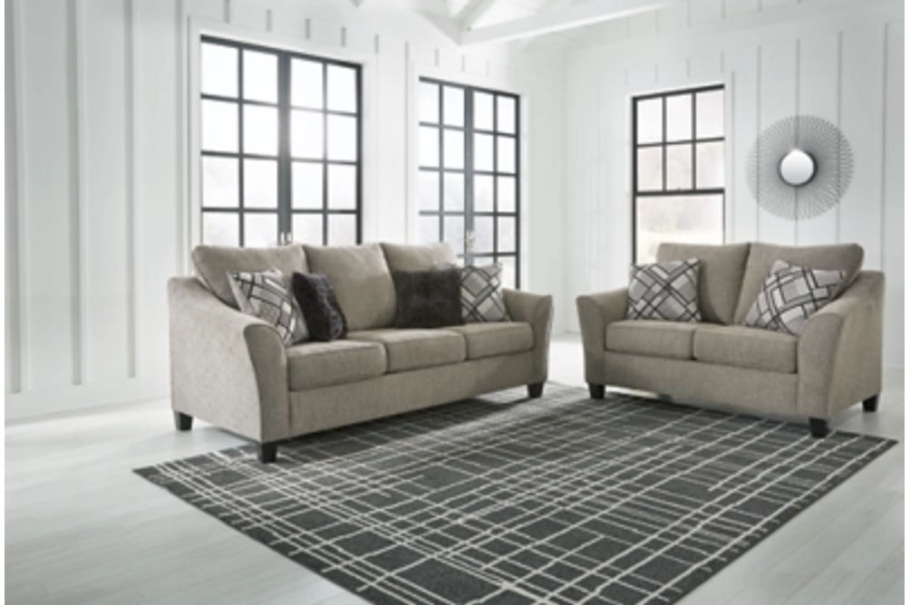 Benchcraft Barnesley Sofa and Loveseat-Platinum