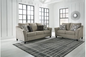 Benchcraft Barnesley Sofa and Loveseat-Platinum