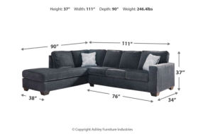 Signature Design by Ashley Altari 2-Piece Sectional with Chaise-Slate