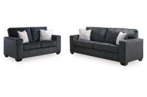 Signature Design by Ashley Altari Sofa Sleeper and Loveseat-Slate