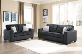 Signature Design by Ashley Altari Sofa Sleeper and Loveseat-Slate