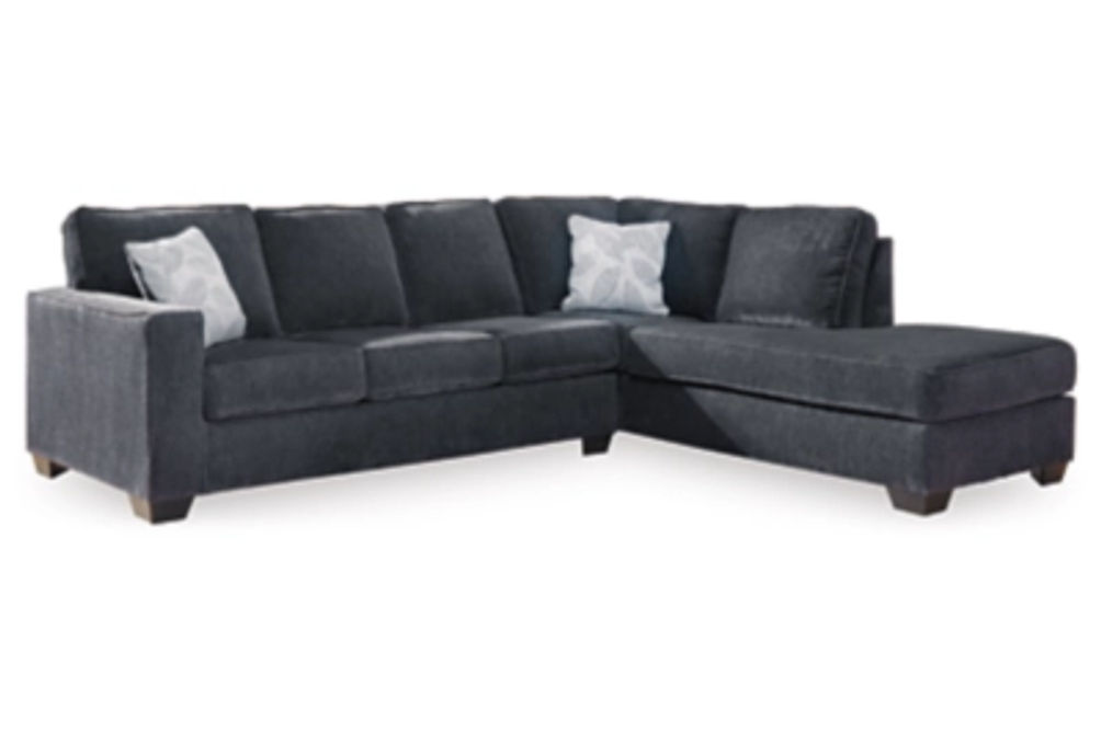 Signature Design by Ashley Altari 2-Piece Sectional and Ottoman-Slate