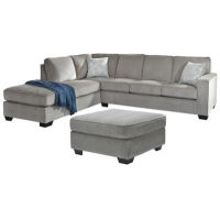 Signature Design by Ashley Altari 2-Piece Sectional with Ottoman-Alloy