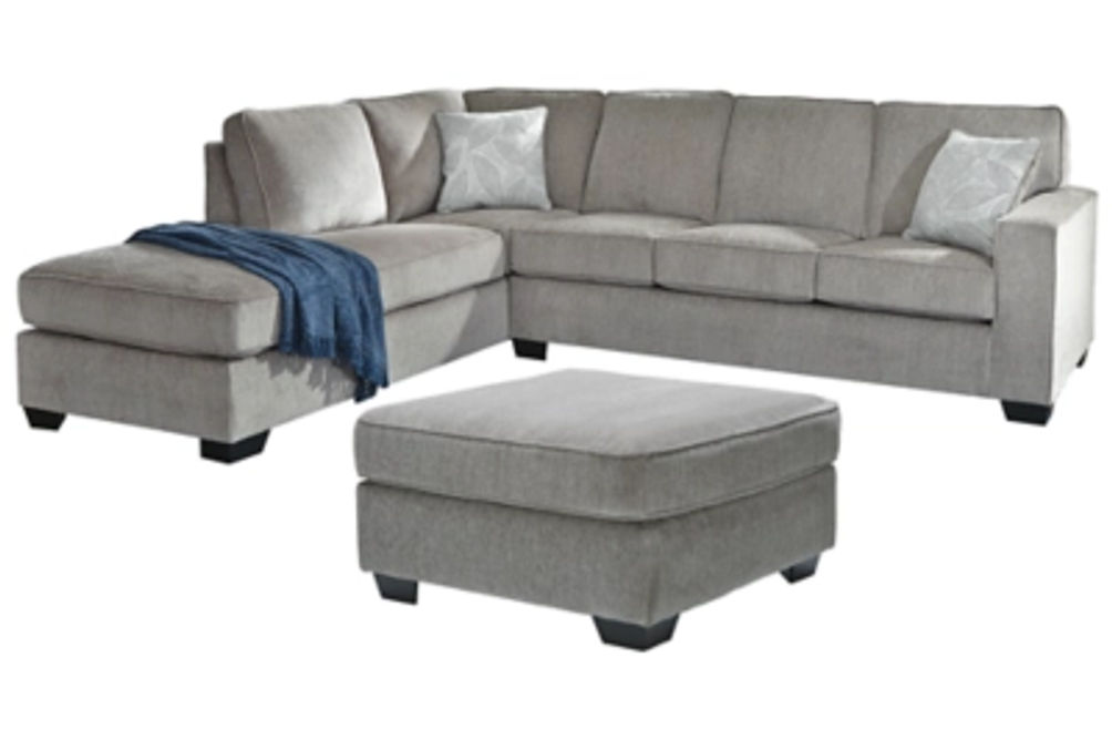 Signature Design by Ashley Altari 2-Piece Sectional with Ottoman-Alloy