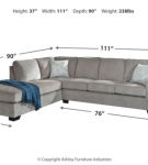 Signature Design by Ashley Altari 2-Piece Sectional with Chaise, Loveseat and