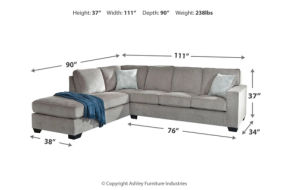 Signature Design by Ashley Altari 2-Piece Sectional with Chaise, Loveseat and