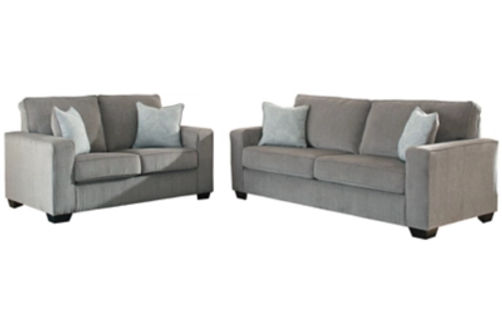 Signature Design by Ashley Altari Sofa and Loveseat-Alloy