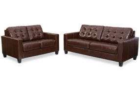 Signature Design by Ashley Altonbury Sofa and Loveseat-Walnut