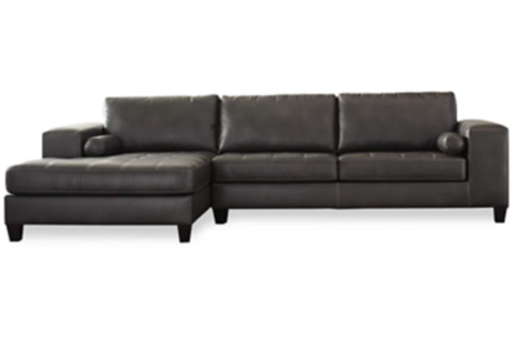 Signature Design by Ashley Nokomis 2-Piece Sectional with Chaise-Charcoal