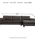 Nokomis 2-Piece Sectional with Chaise and Oversized Accent Ottoman-Charcoal
