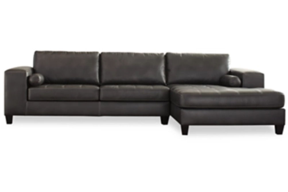 Signature Design by Ashley Nokomis 2-Piece Sectional with Chaise-Charcoal