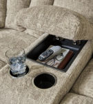 Signature Design by Ashley Hindmarsh Power Reclining Sofa and Loveseat-Stone