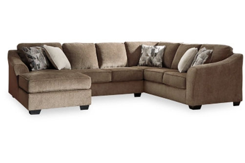 Benchcraft Graftin 3-Piece Sectional with Chaise-Teak