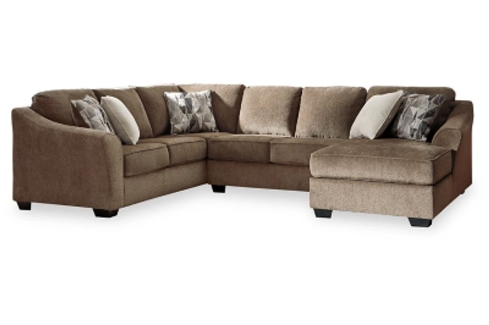 Benchcraft Graftin 3-Piece Sectional with Chaise-Teak